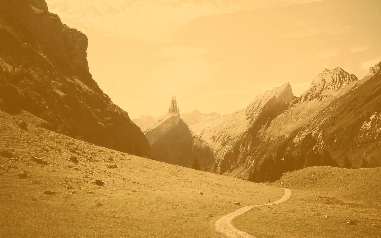 Храм в горах обои