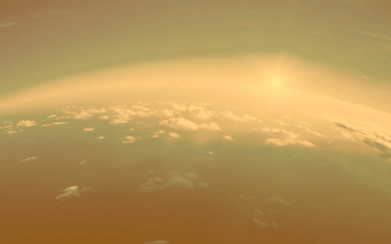 Вид с верхних слоёв атмосферы обои