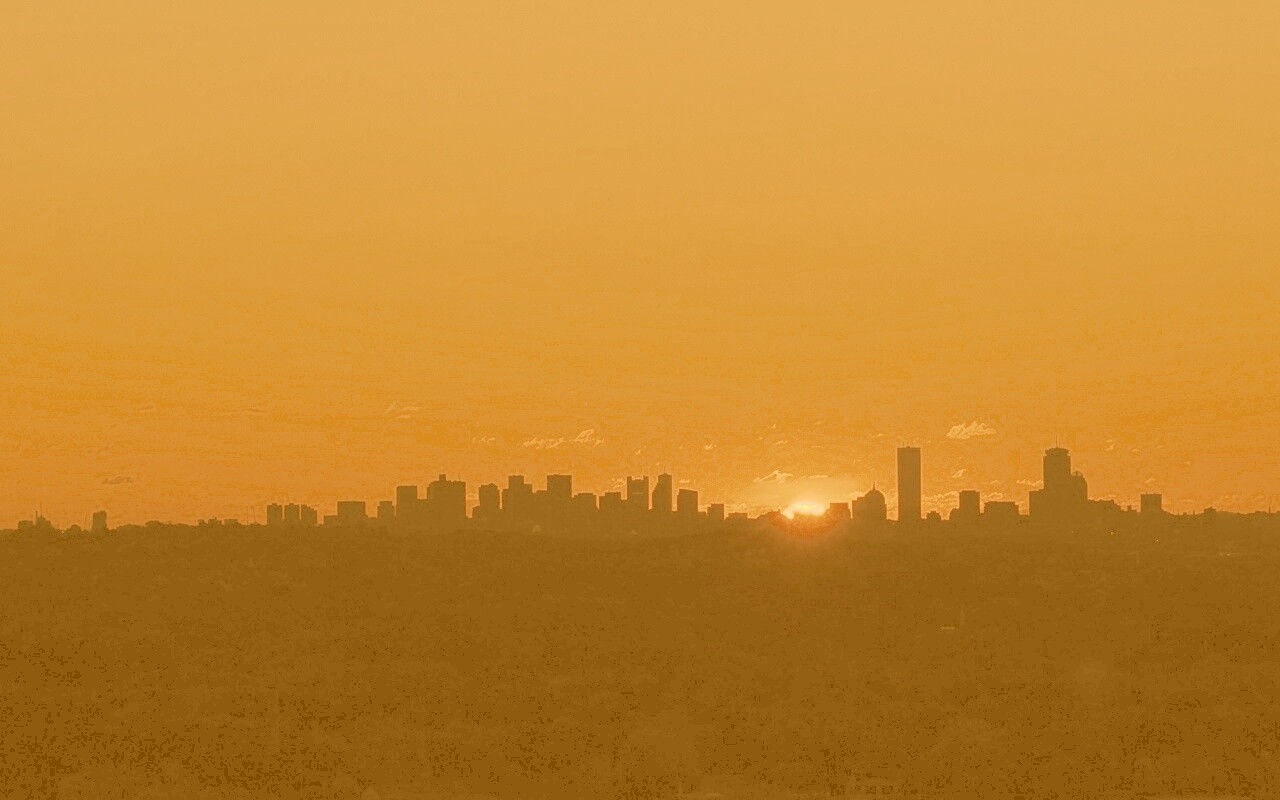 Бостонский закат обои