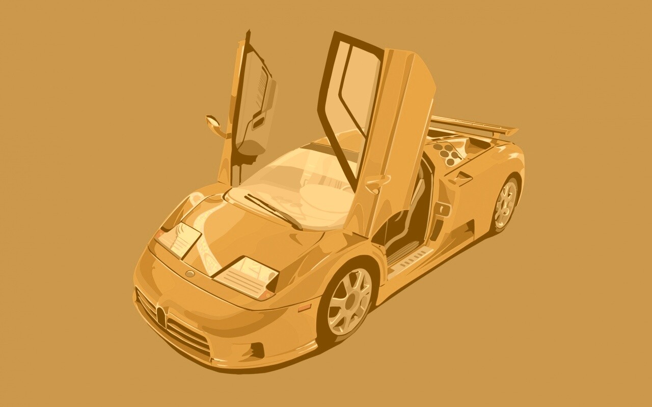 Bugatti EB 110 в векторе обои