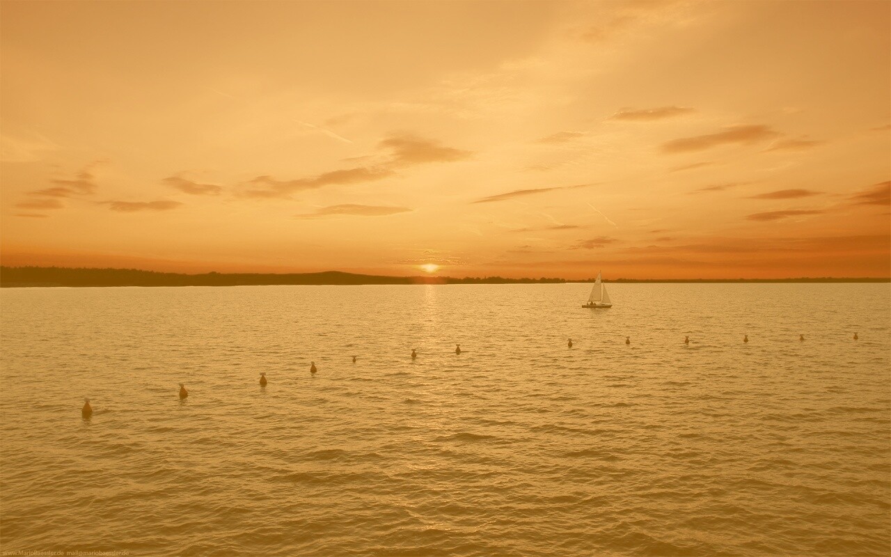 Морской закат обои