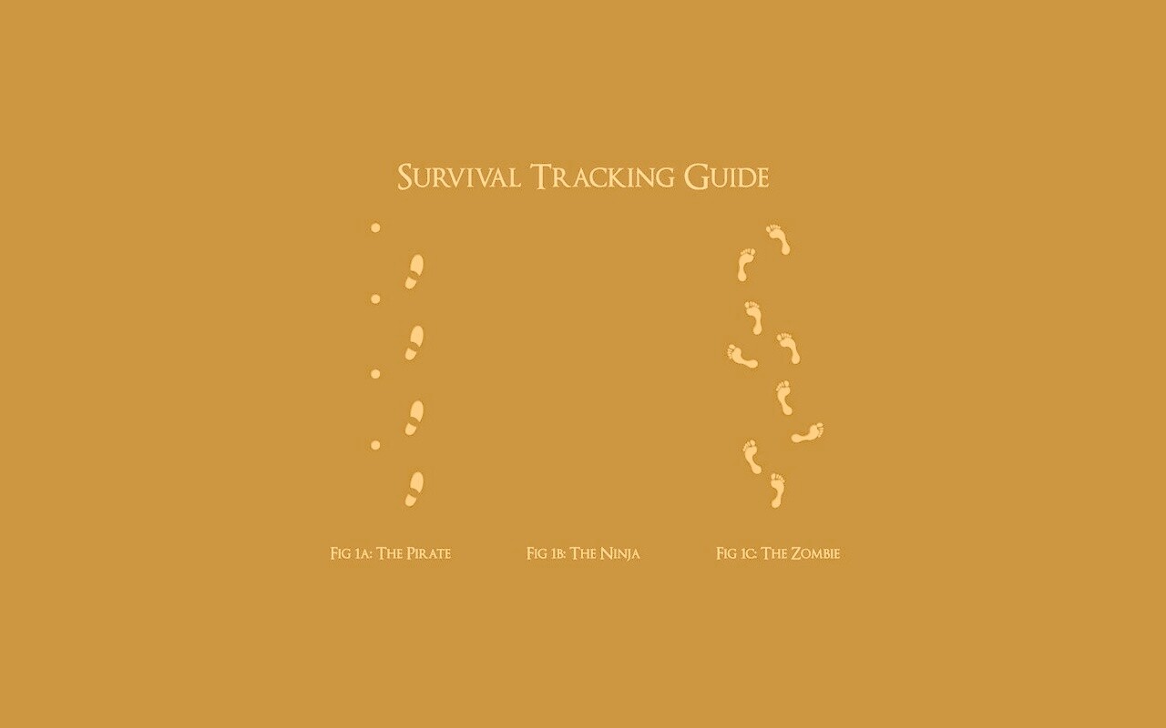 Следы: Пират, Ниндзя, Зомби обои