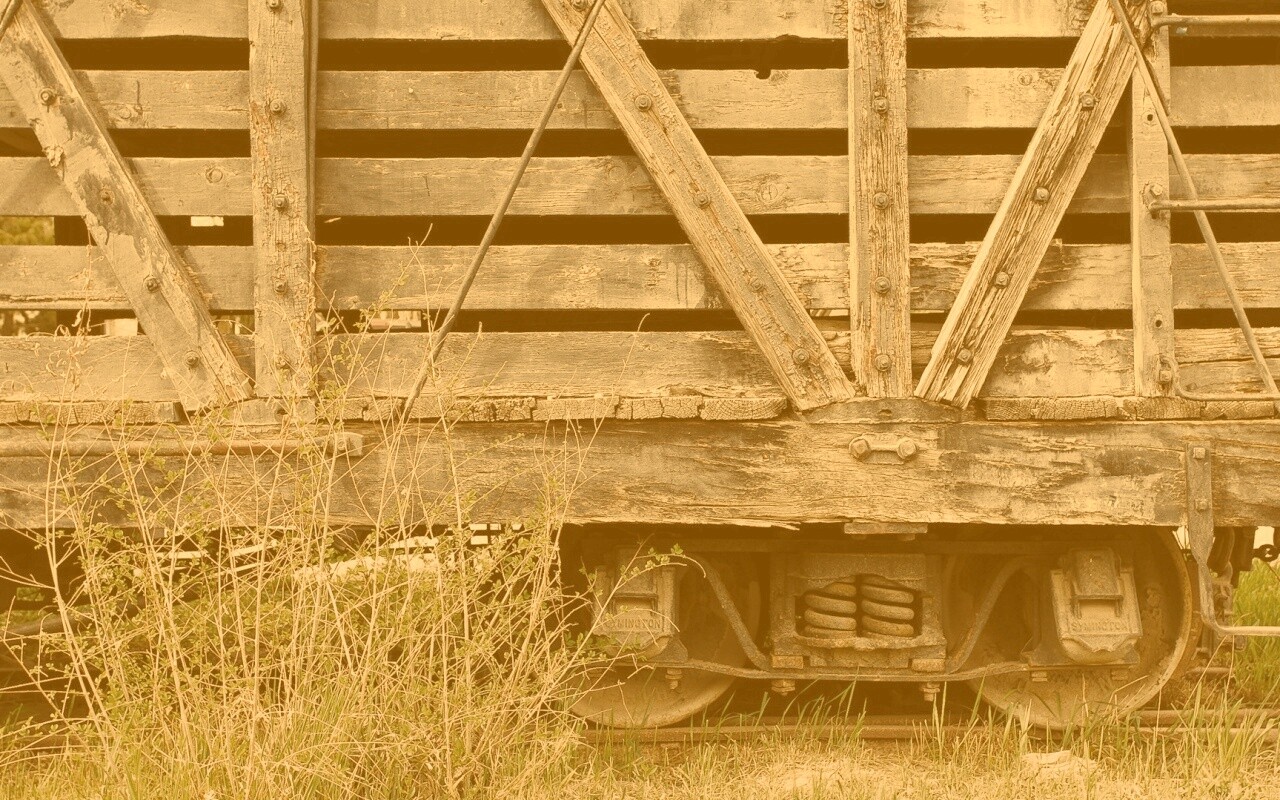 Старый грузовой вагон обои