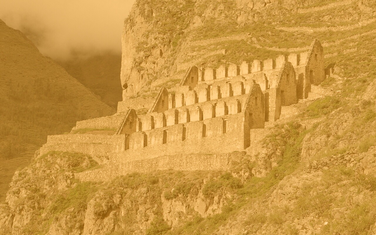 Руины в скалах Перу обои