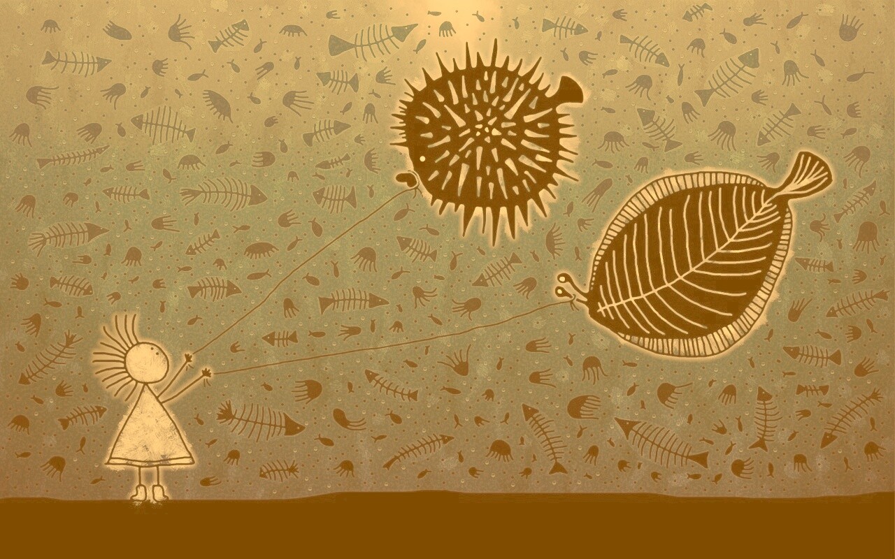 Рыбы-шарики обои