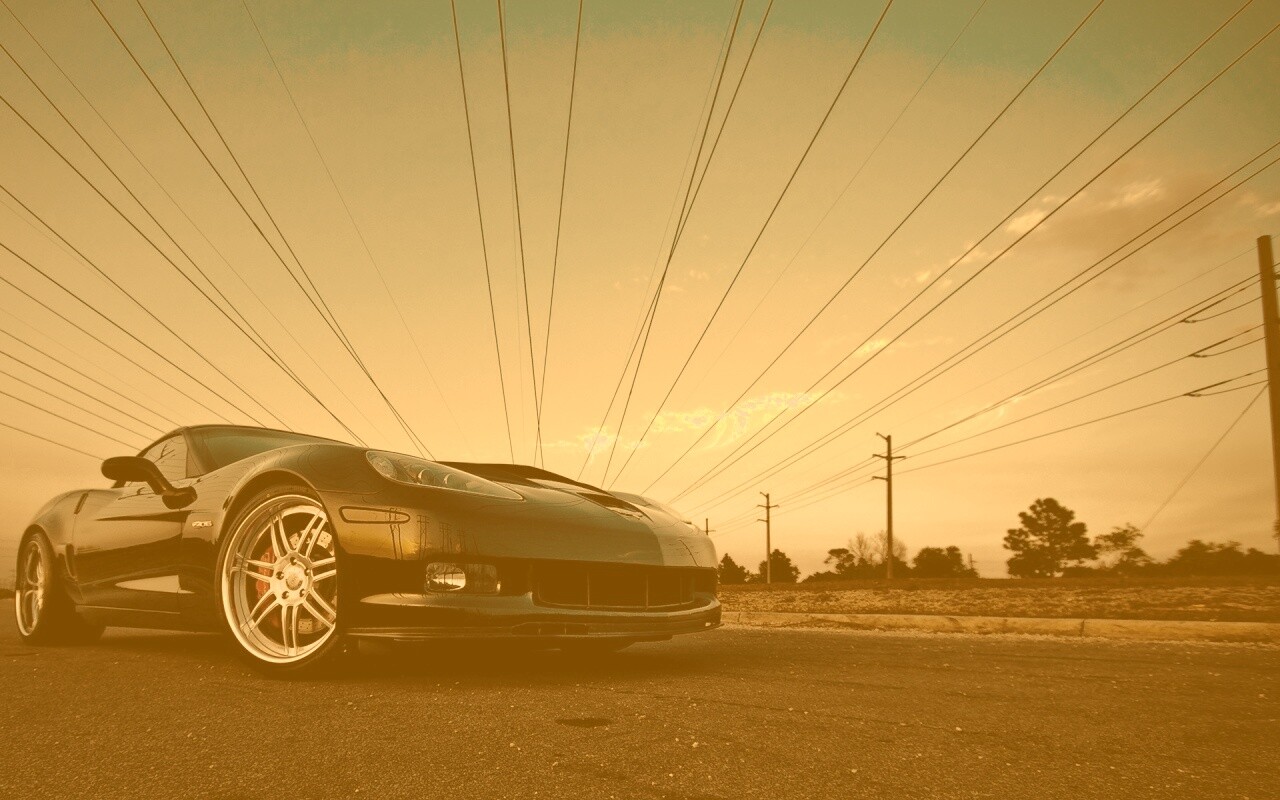 Чёрное авто обои