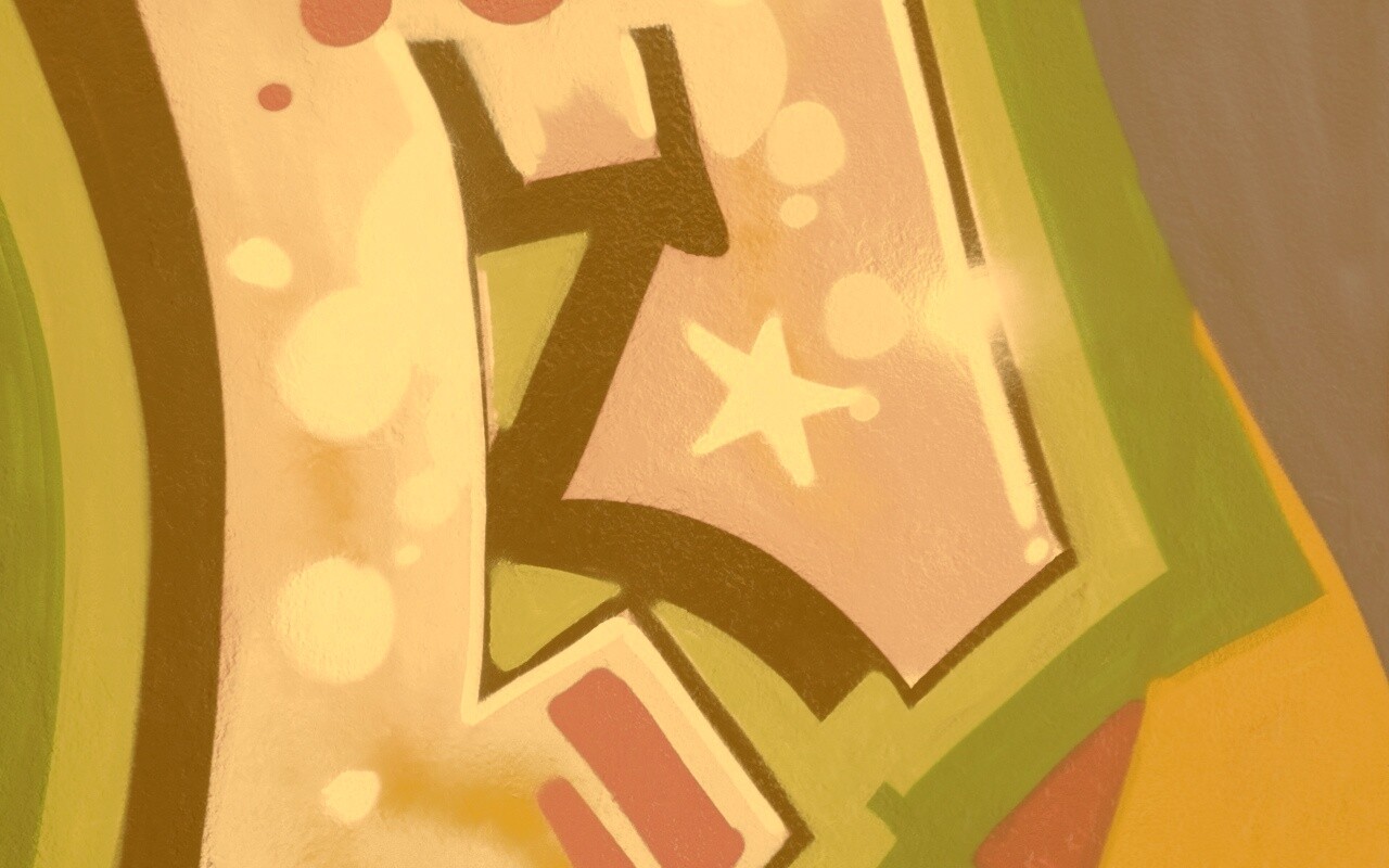 Блик на граффити обои