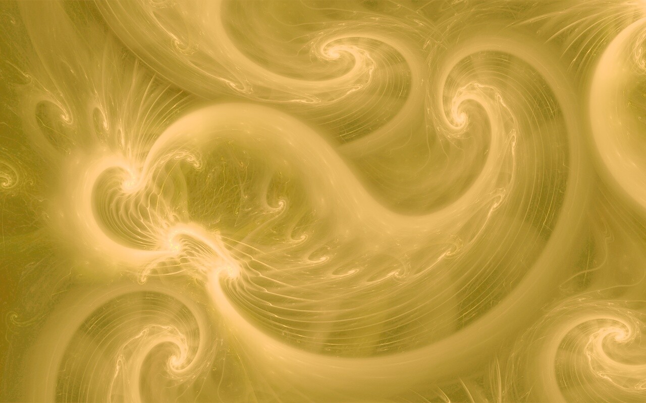 Спиральные абстрактные фракталы зеленого цвета обои