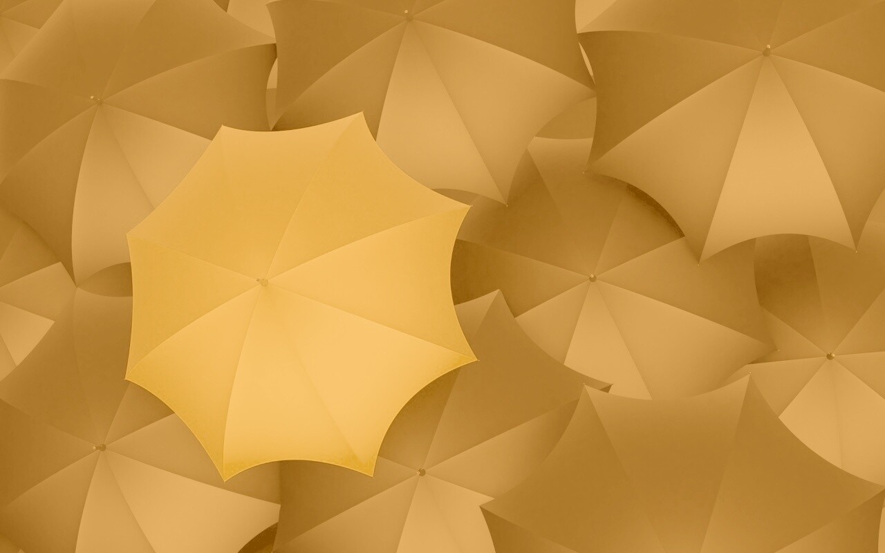 Жёлтый среди чёрных обои