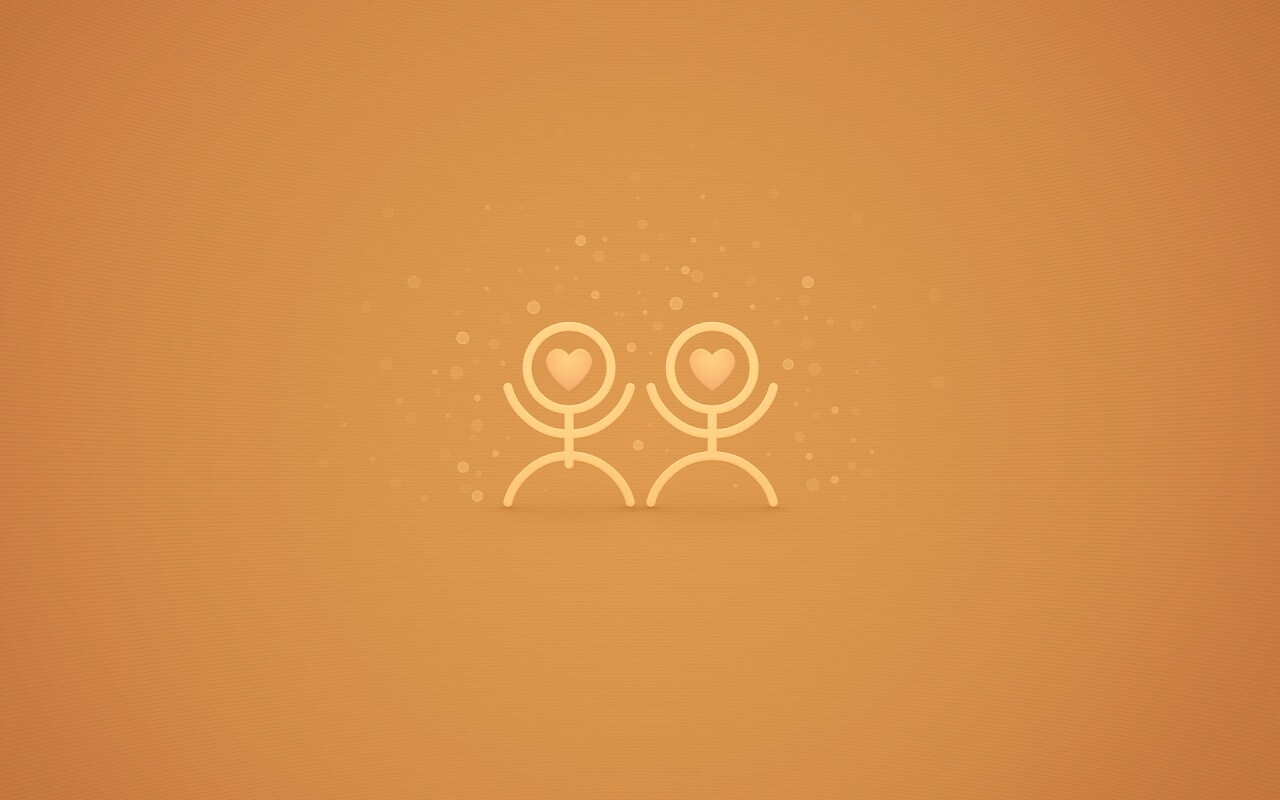 Влюблённые человечки обои