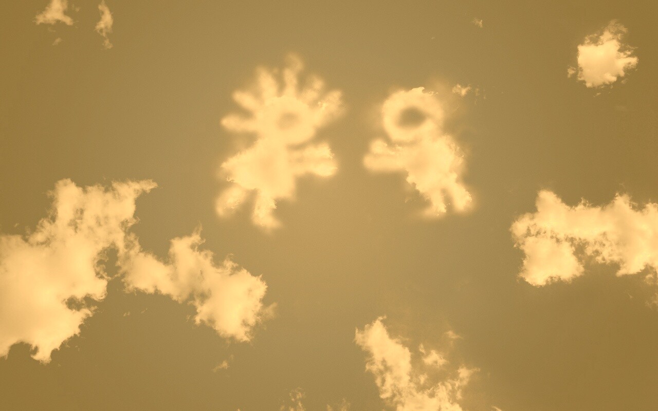 Фигуры из облакоа обои