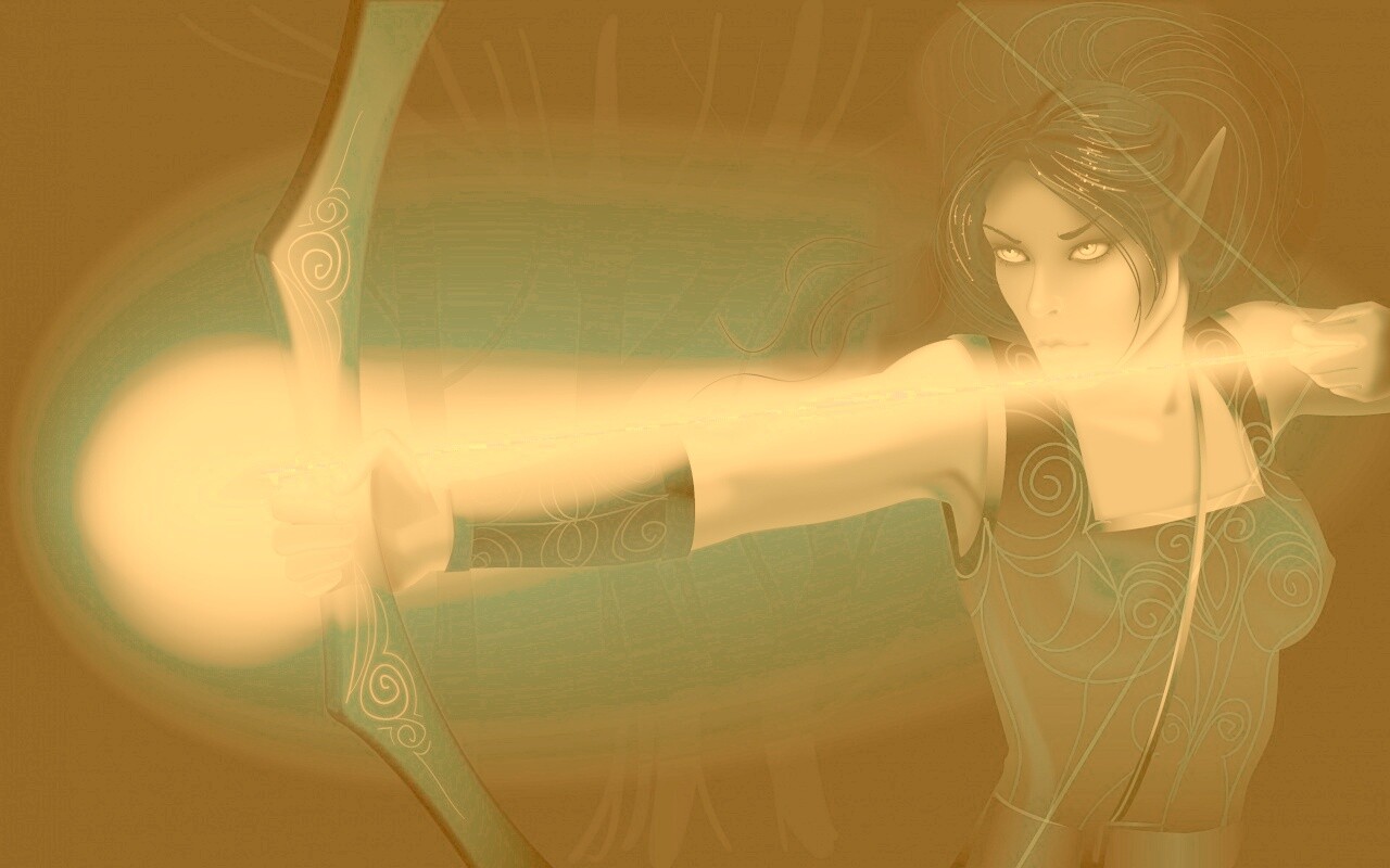 Эльфийская лучница обои