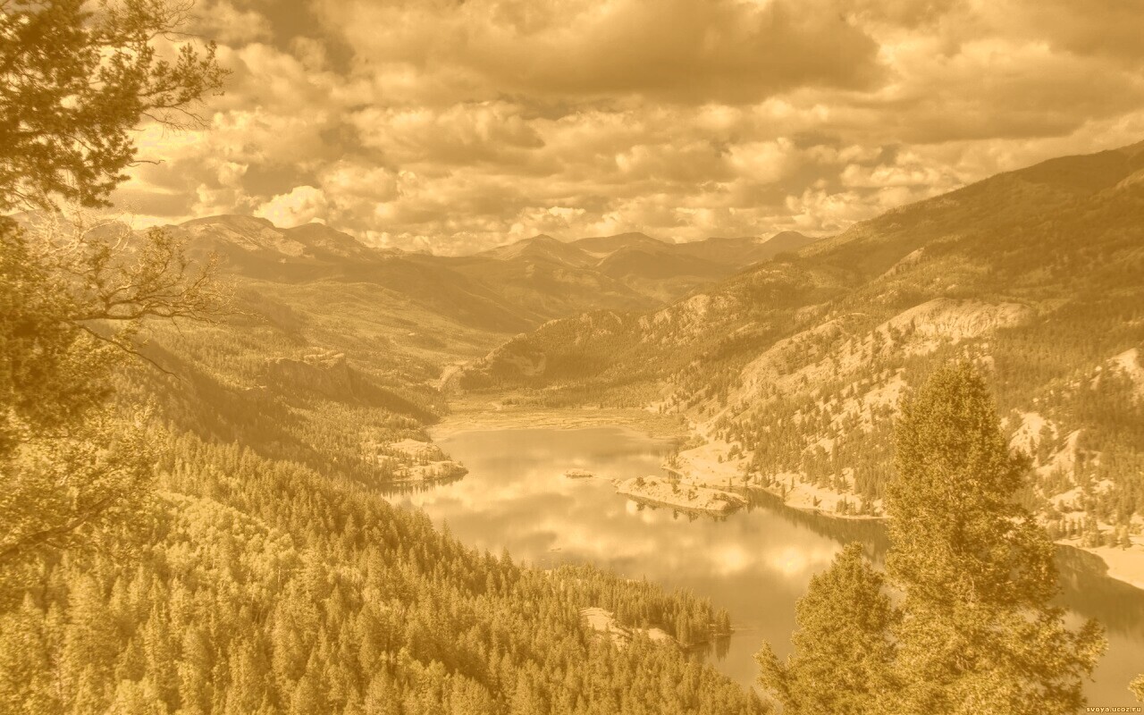 Горное озеро обои