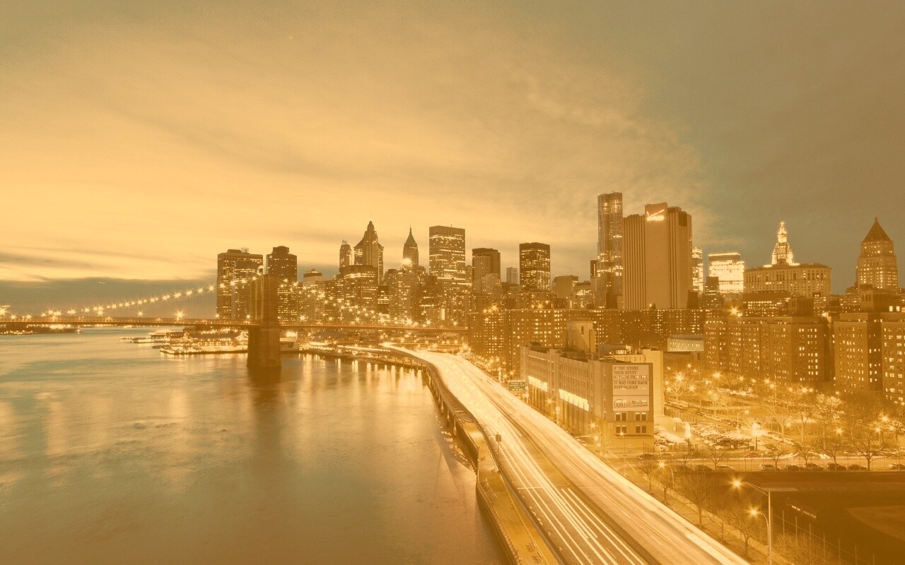 Город светит окнами в ночи обои