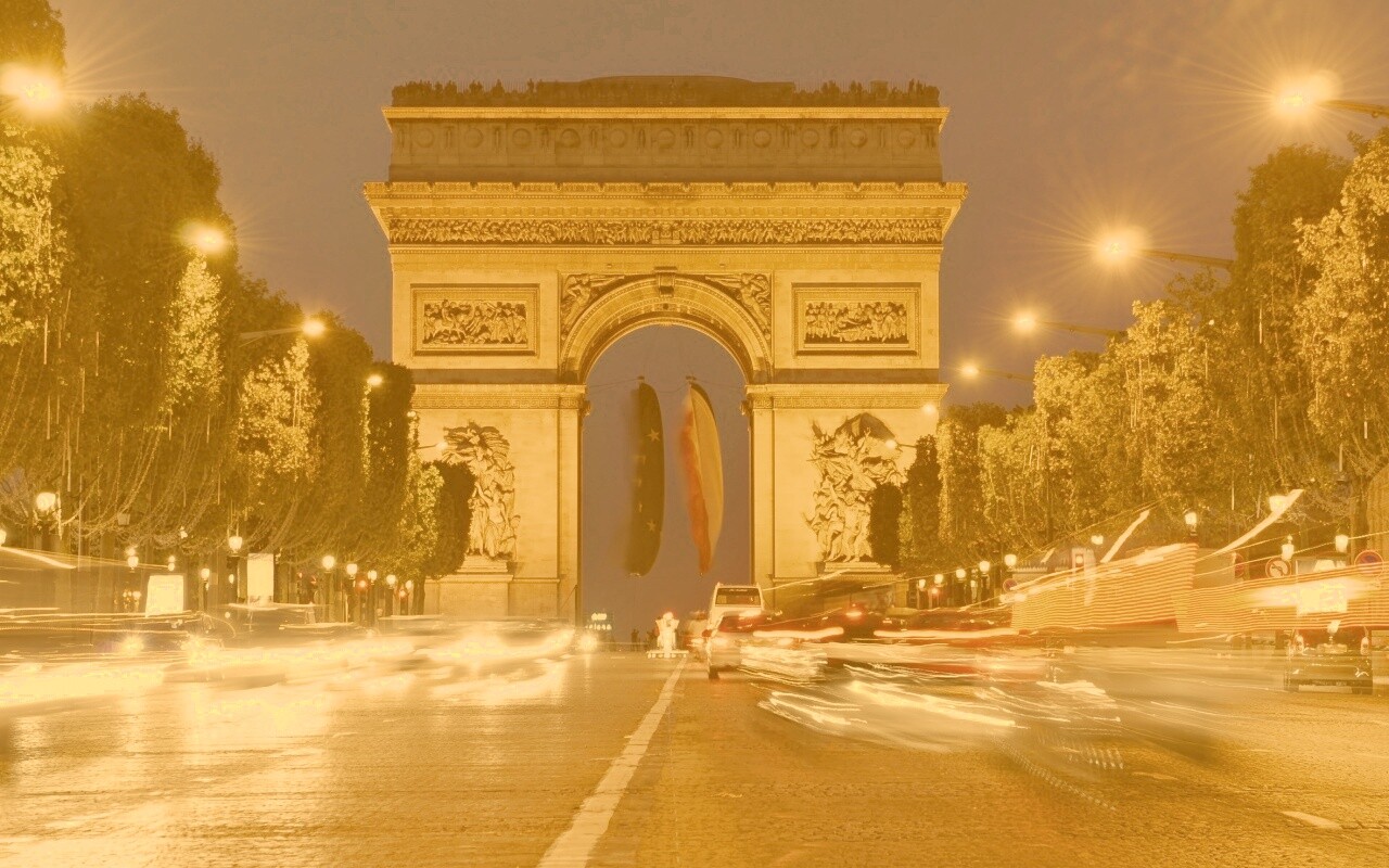 Арка на елисейских полях обои