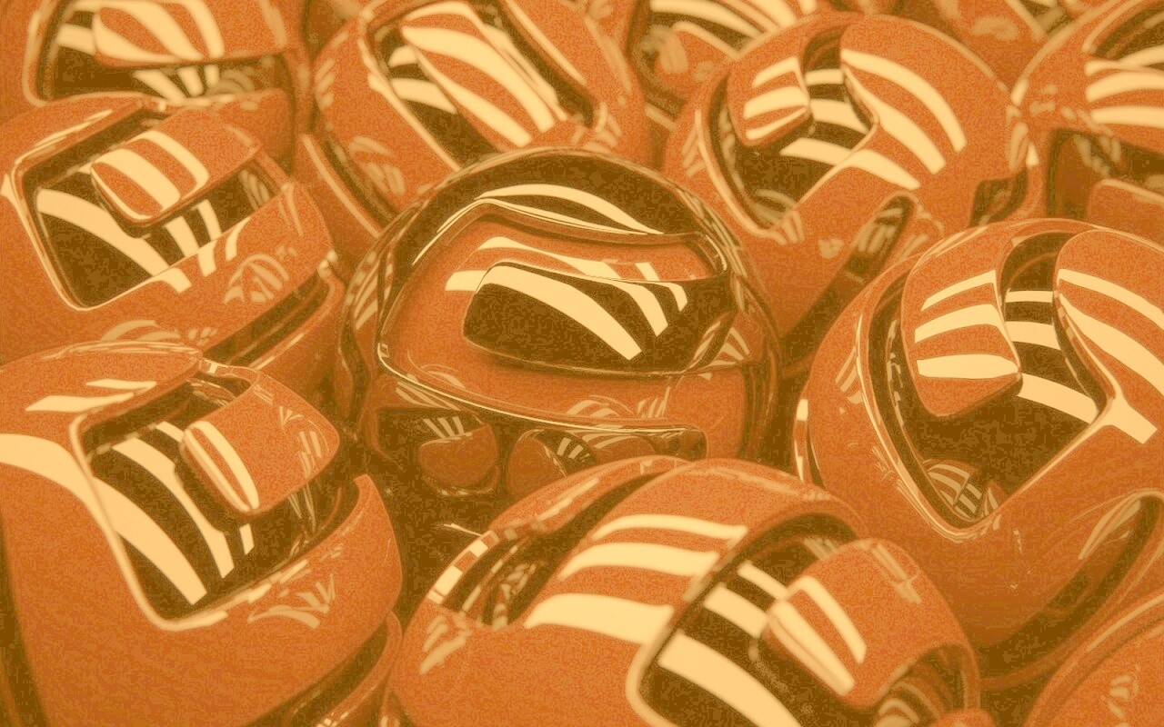 Красные объемные шарики обои