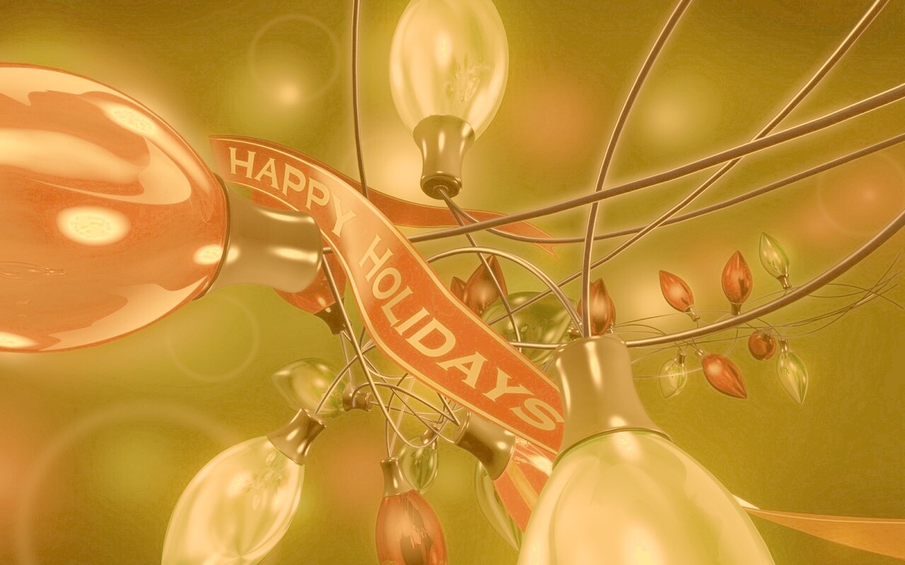 Гирлянда в 3D обои