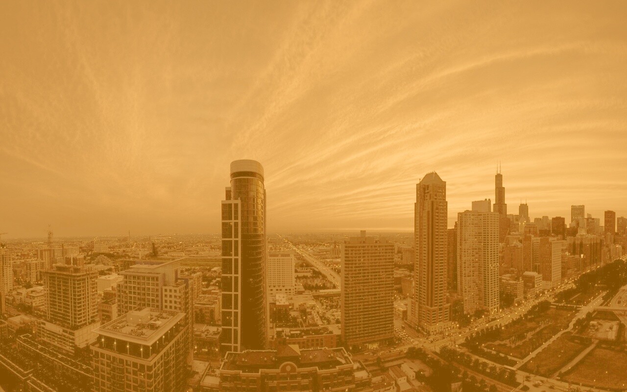 Сумерки в городе обои