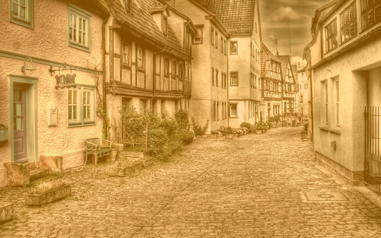 Старый городок обои