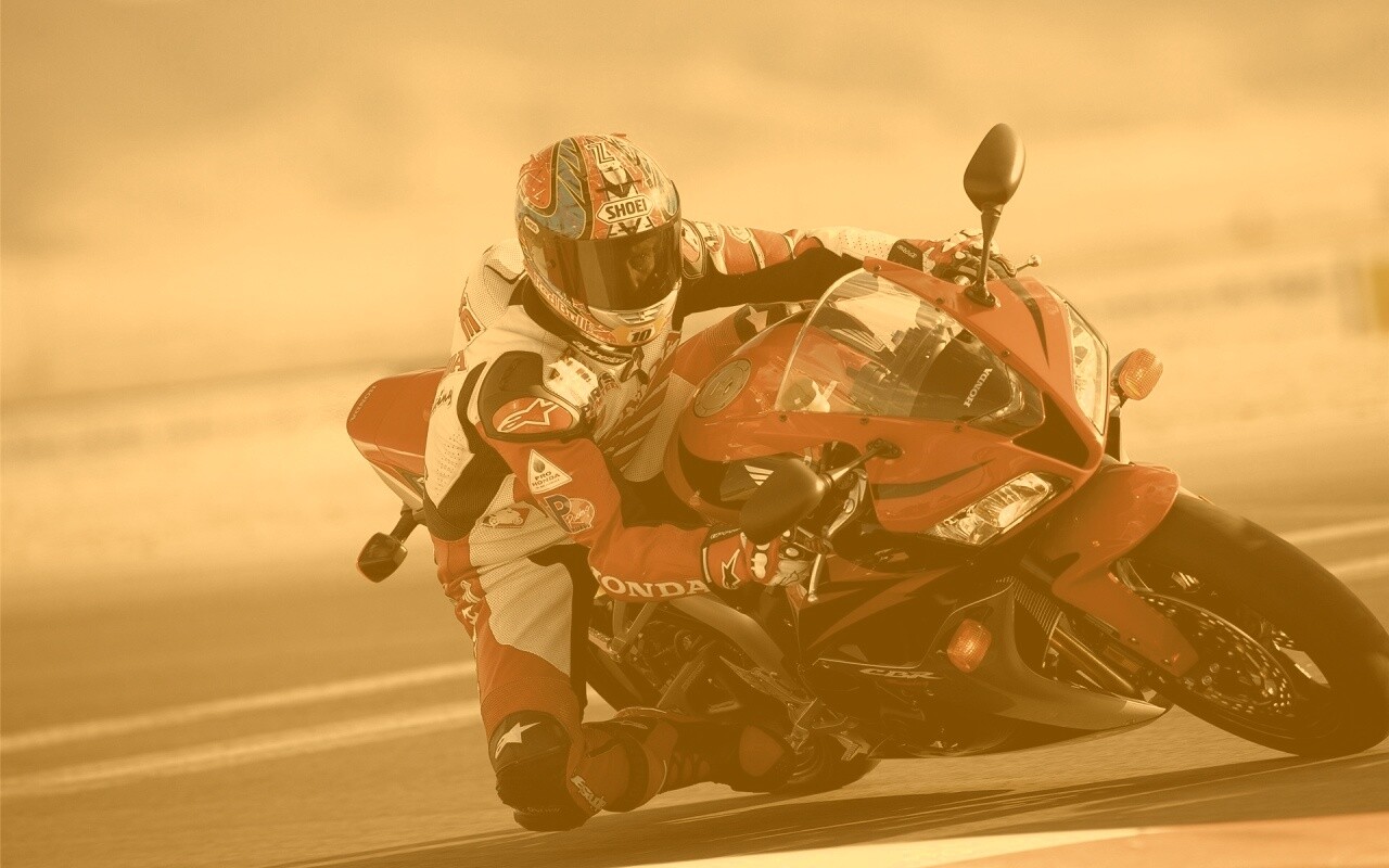 Мотоциклист на Хонде обои
