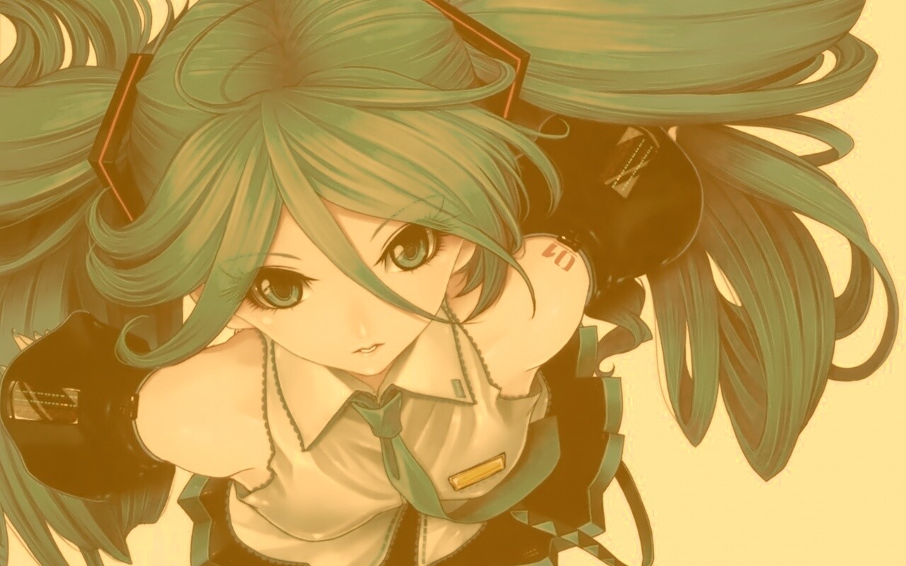 Синеволосая Хатсуне Мику обои