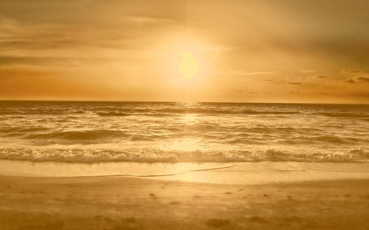 Морской закат обои