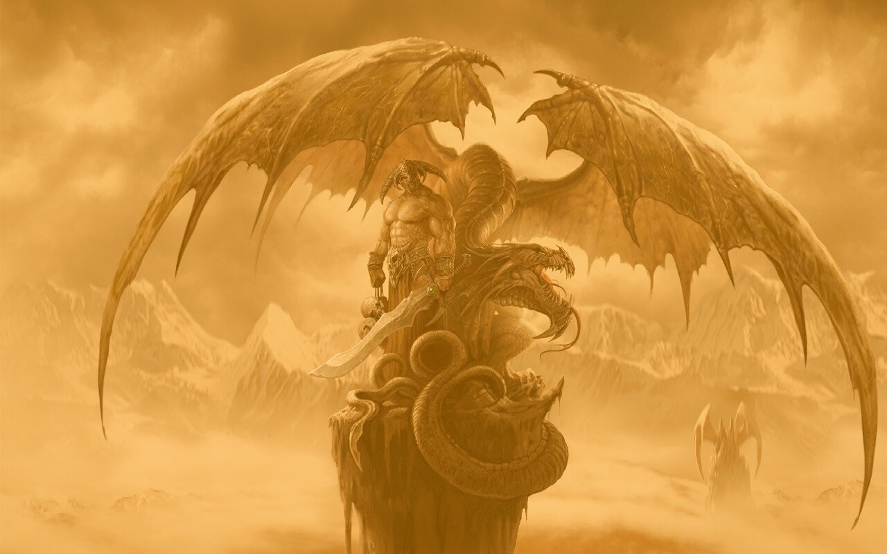 Варвар и дракон обои