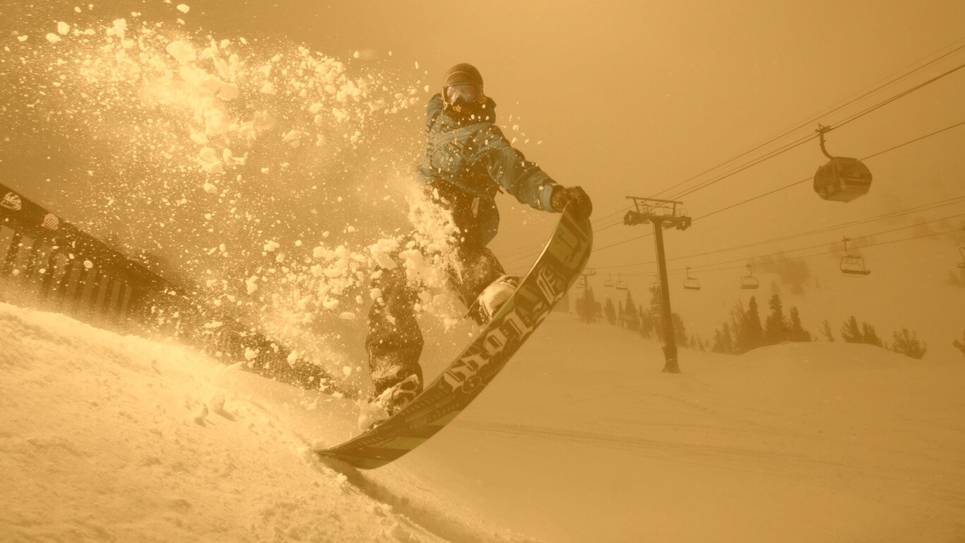 Сноубордист обои