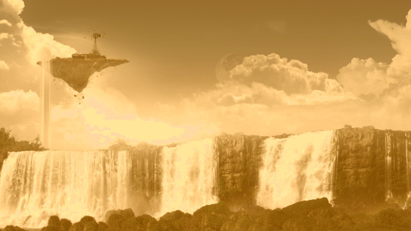 Ферма на летающем острове обои