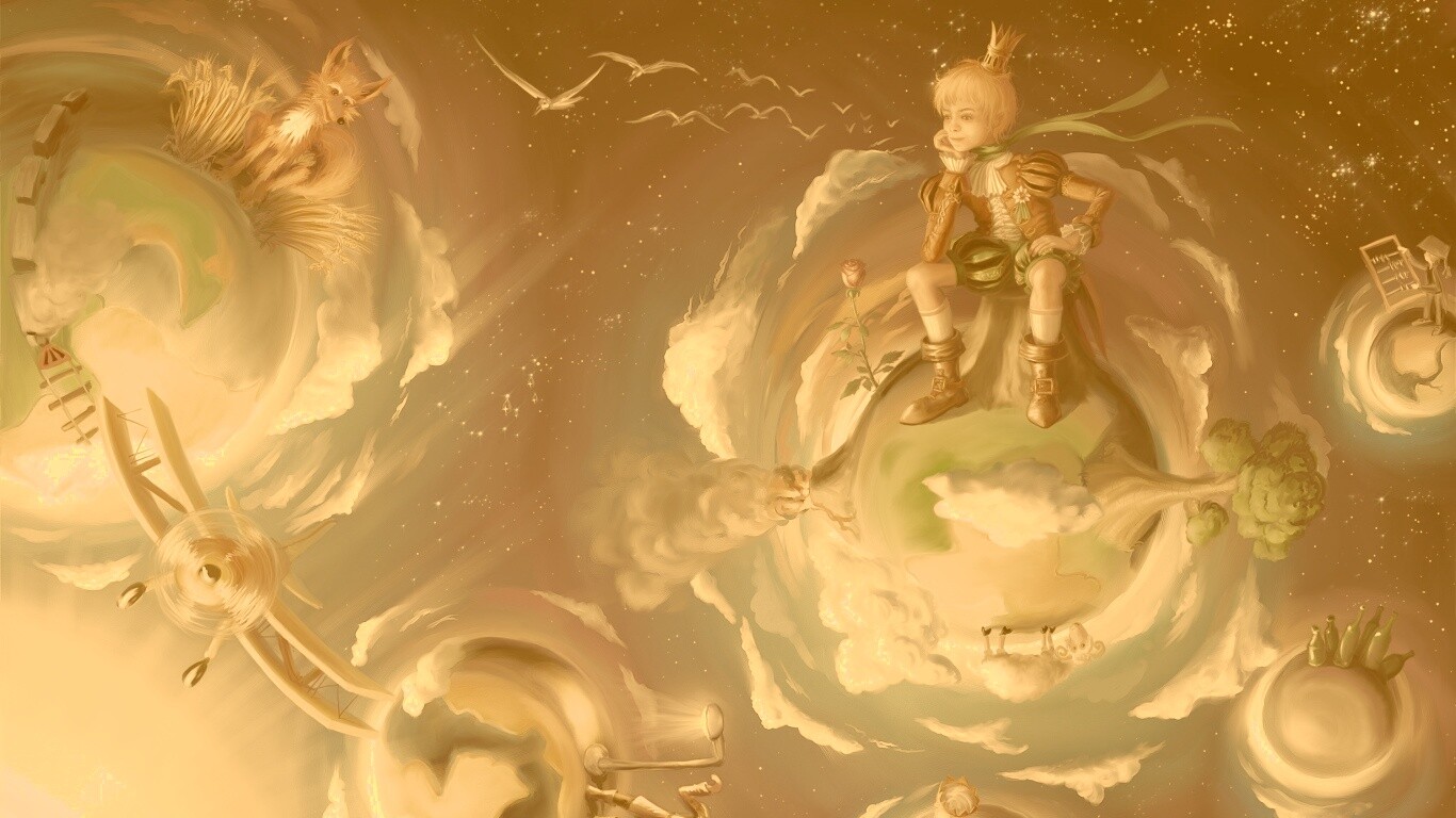 Арт на сказку Маленький Принц обои