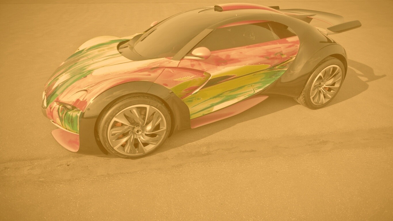 Раскрашенный спорткар ситроен обои