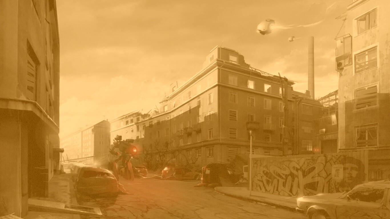 Инопланетяне в трущобах обои