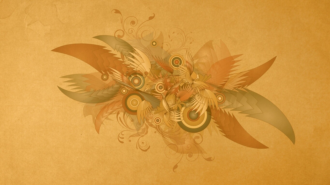 Перья и круги обои