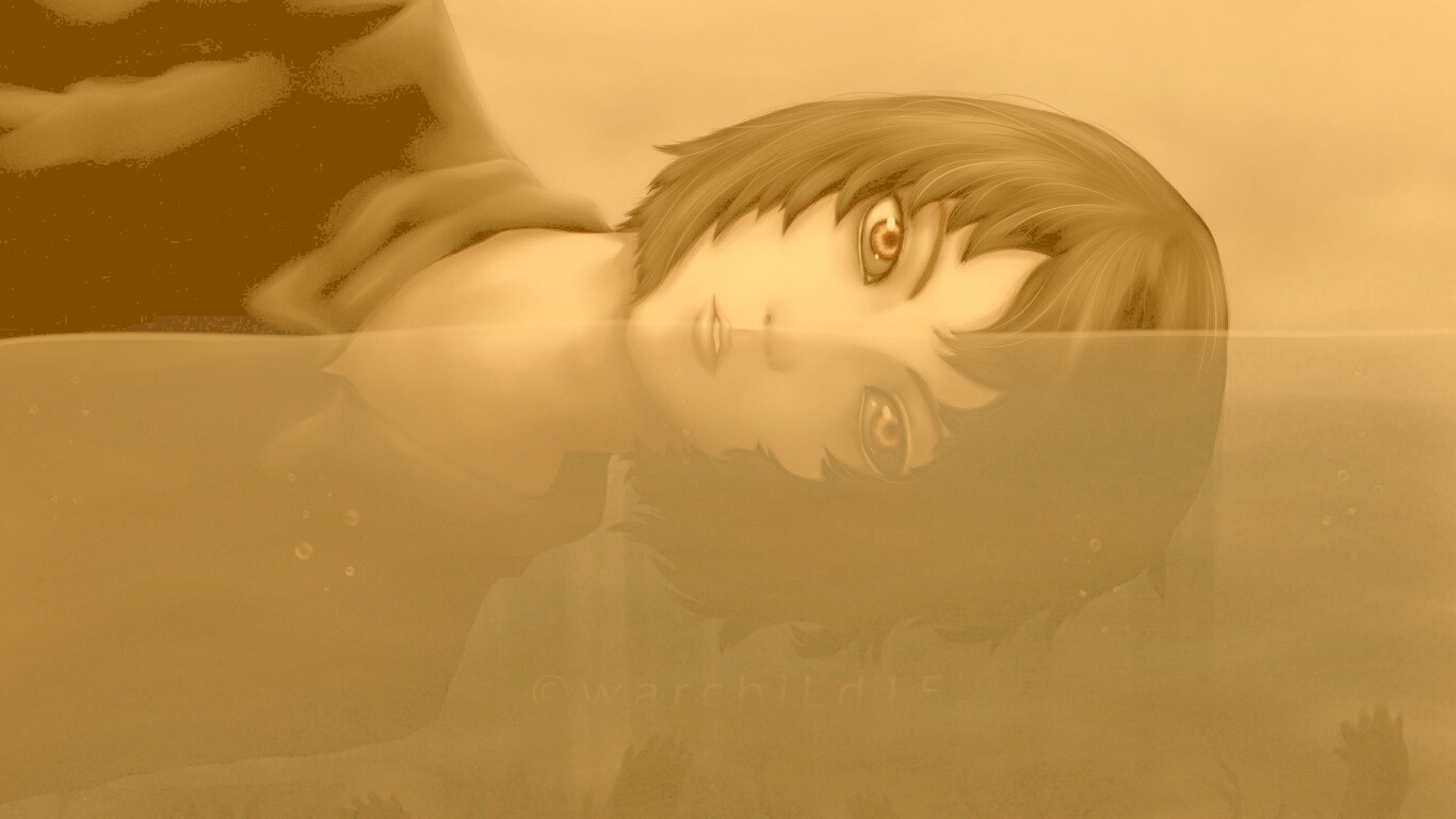 Девочка в воде обои