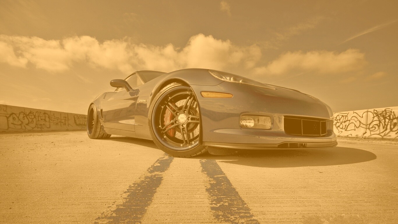 Синий спорткар обои