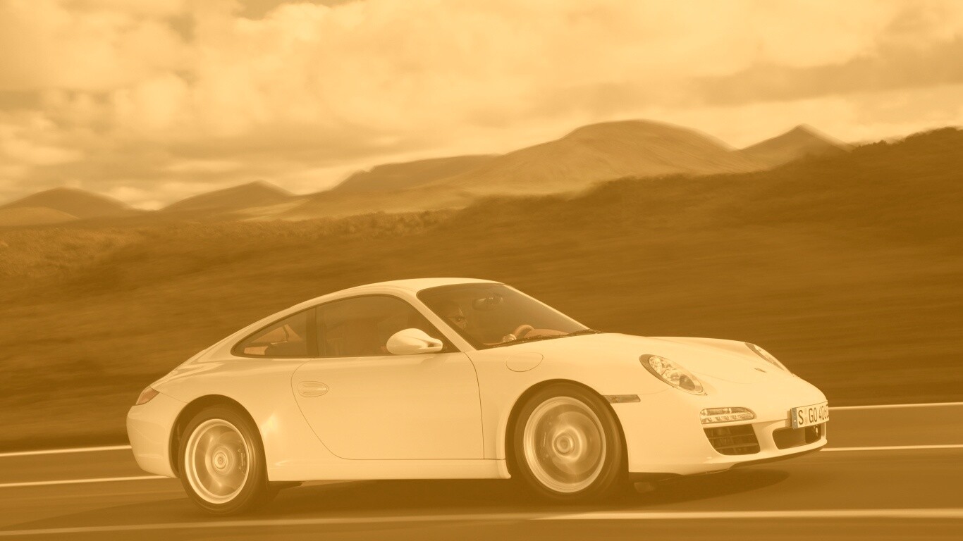 Белый порш обои