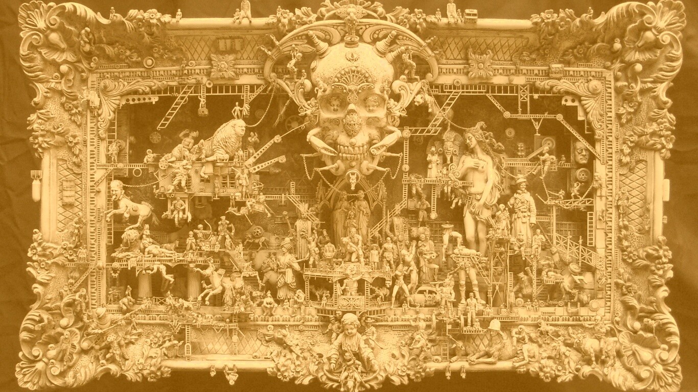 Адская скульптура обои