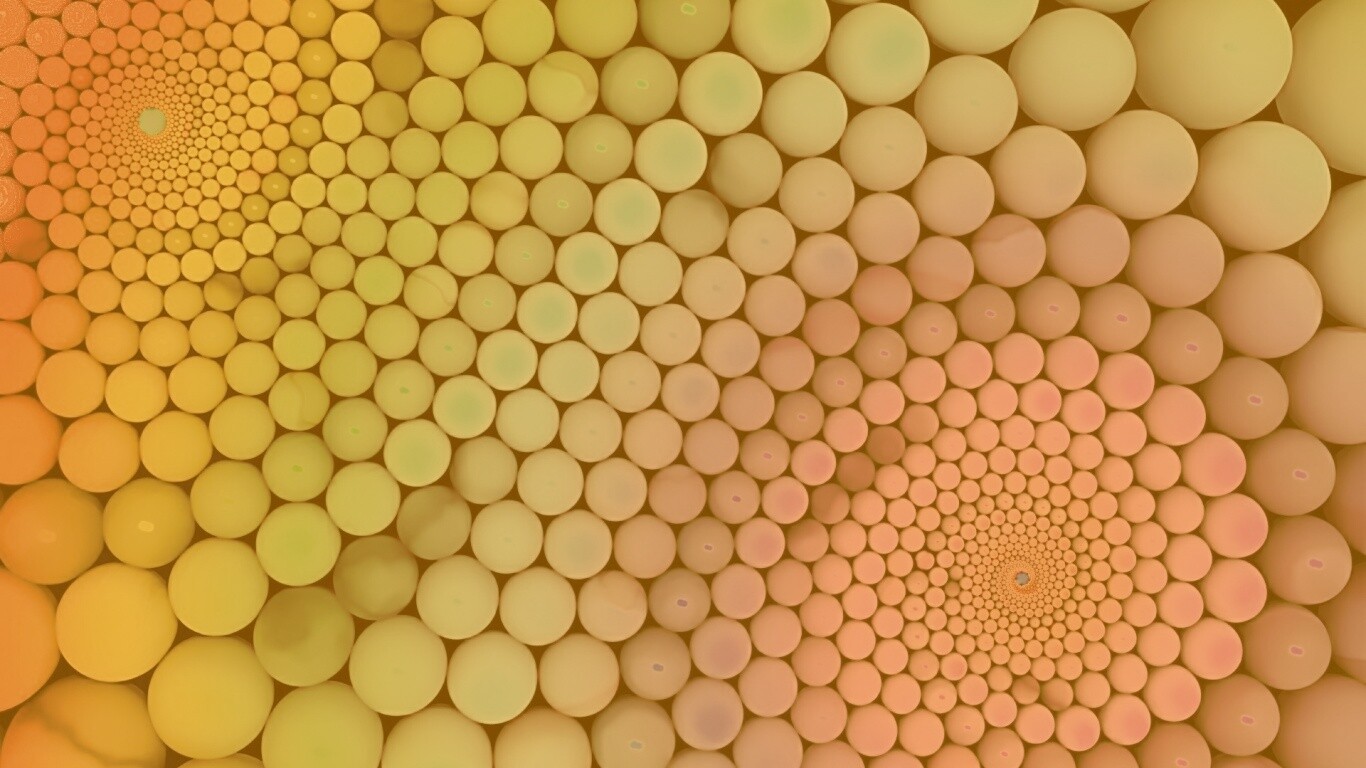 Радужные спирали из шариков обои