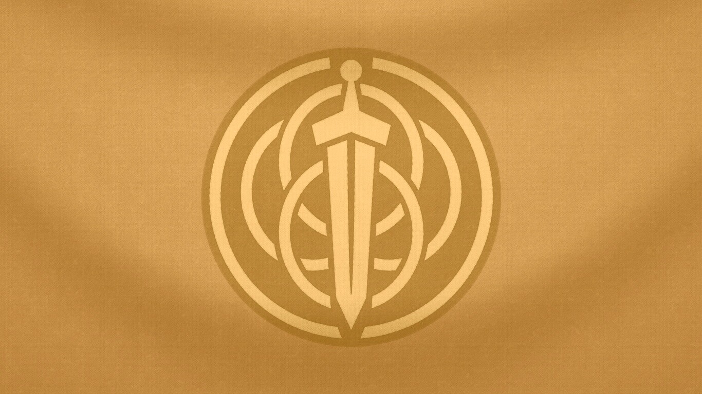 Меч на фоне колец обои