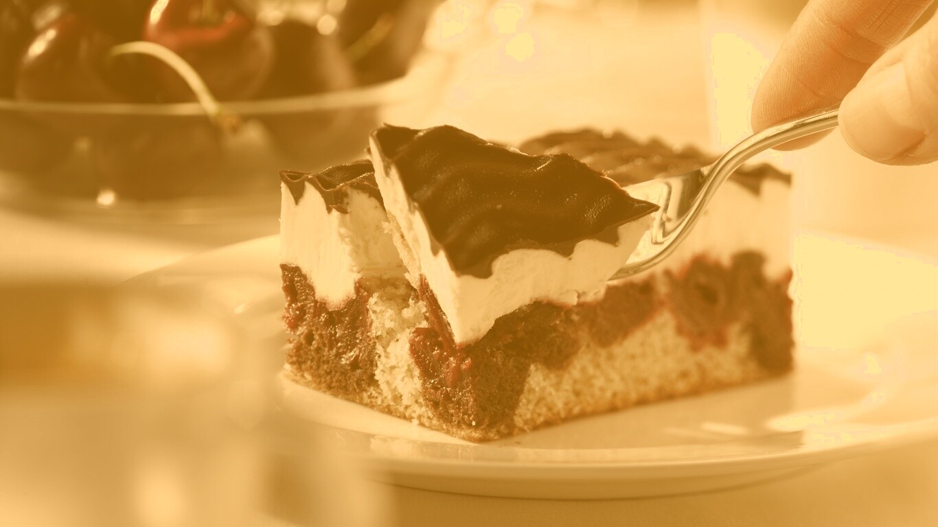 Вишневое пирожное обои