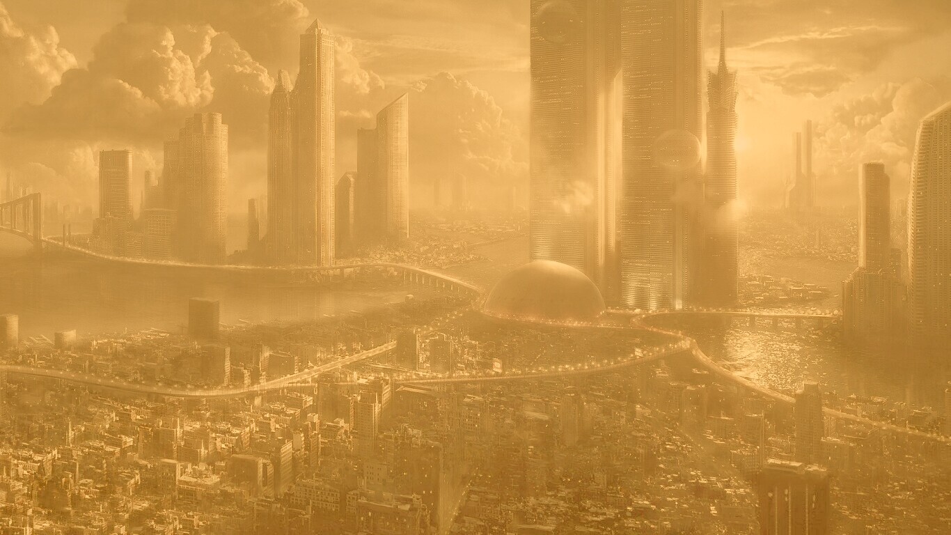 Город будущего обои