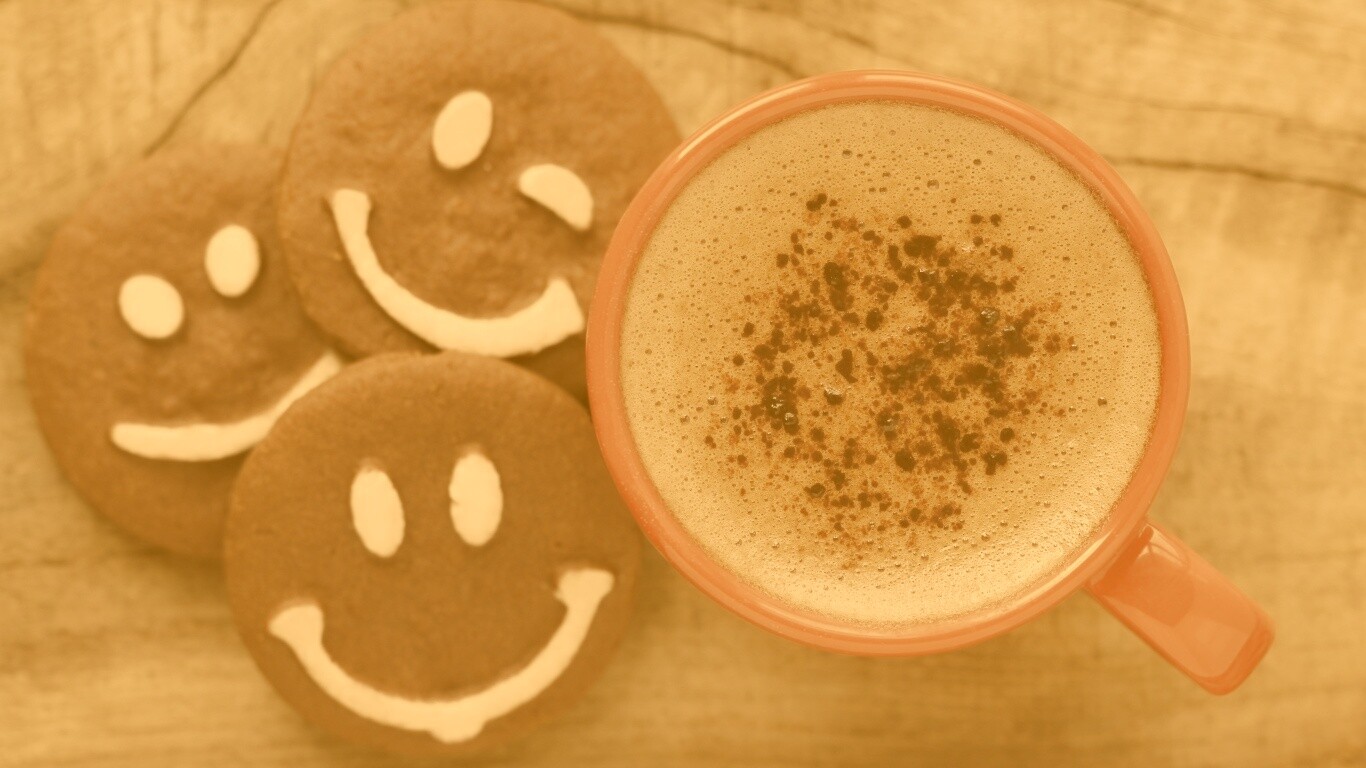 Кофе с печеньками обои