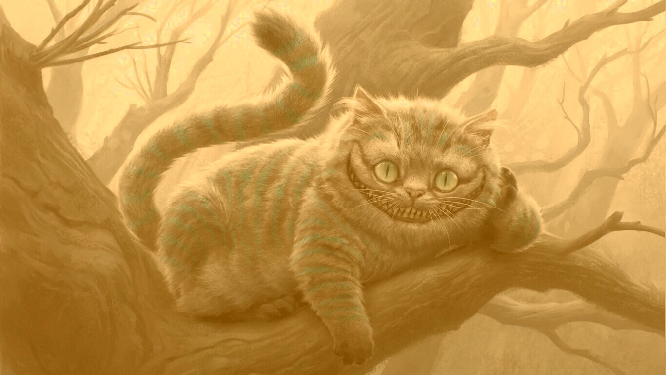 Чеширский кот обои