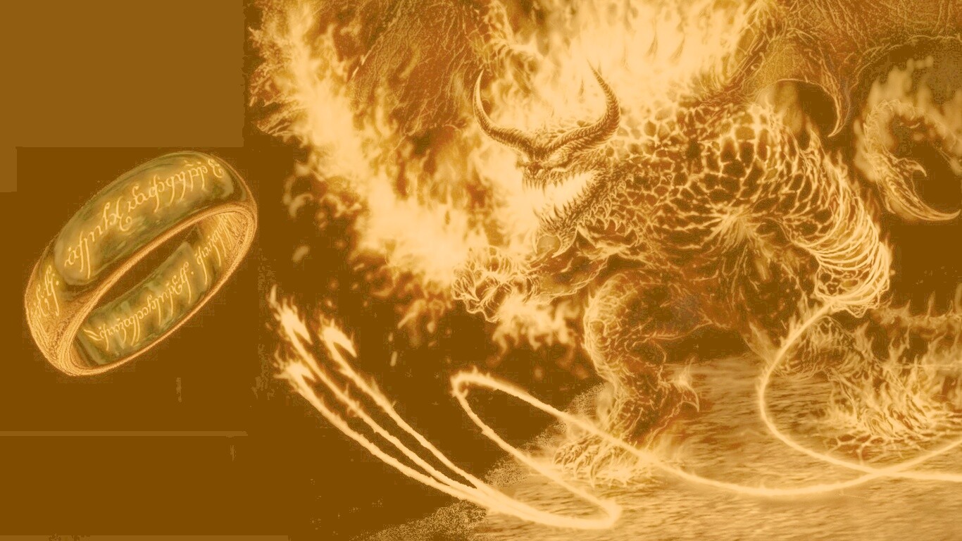 Балрог и Кольцо Всевластия обои
