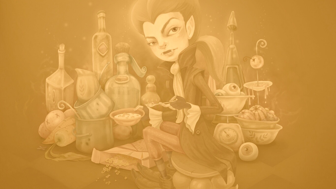 Вампир на кухне обои