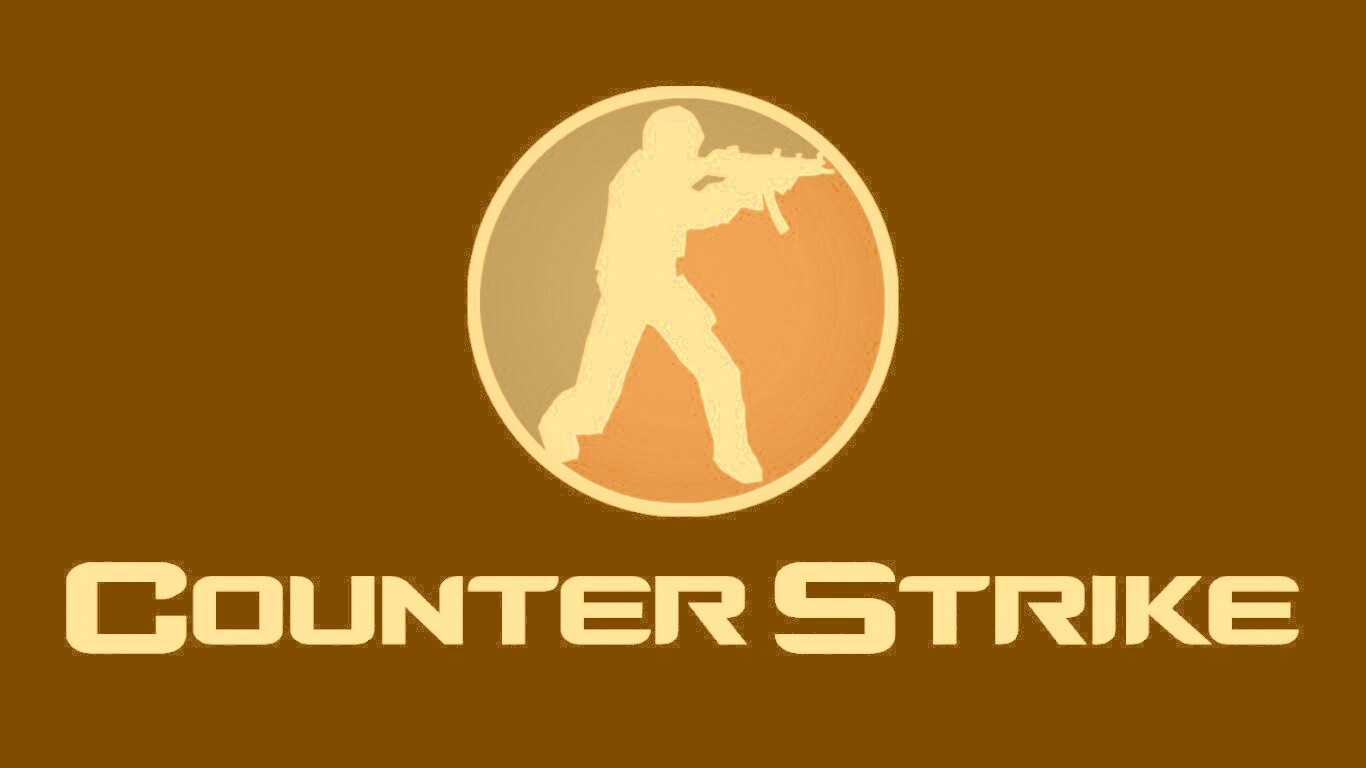 Логотип Counter Strike на черном фоне обои