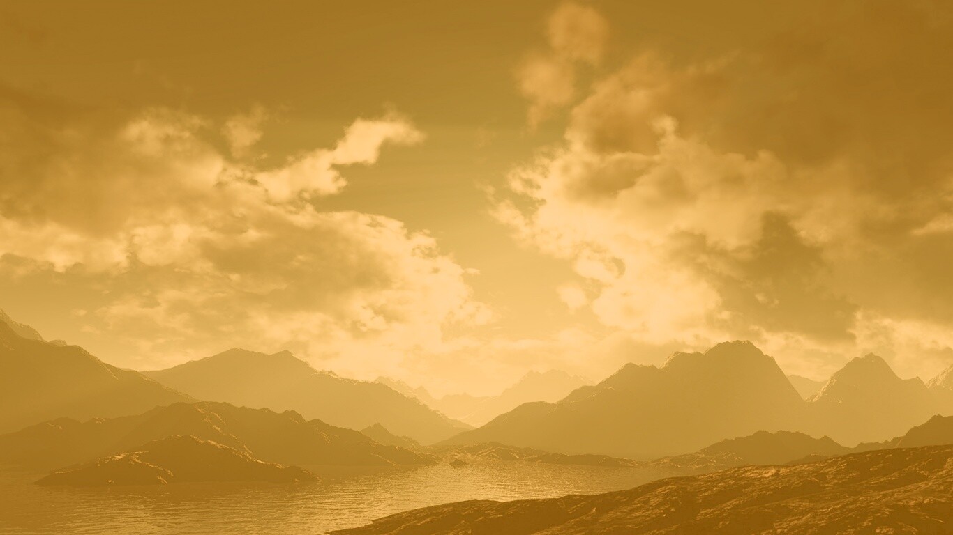 Закат в горах обои