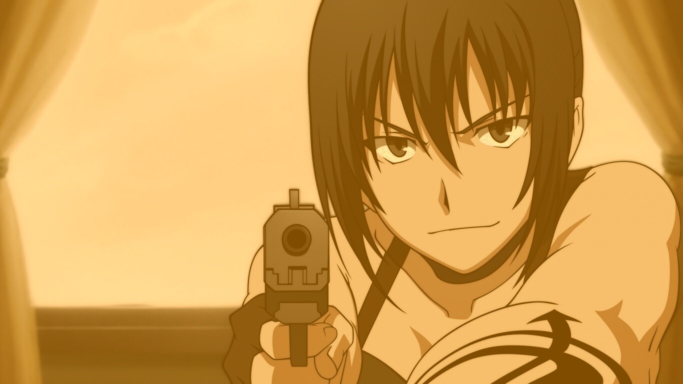 Девушка с пистолетом обои