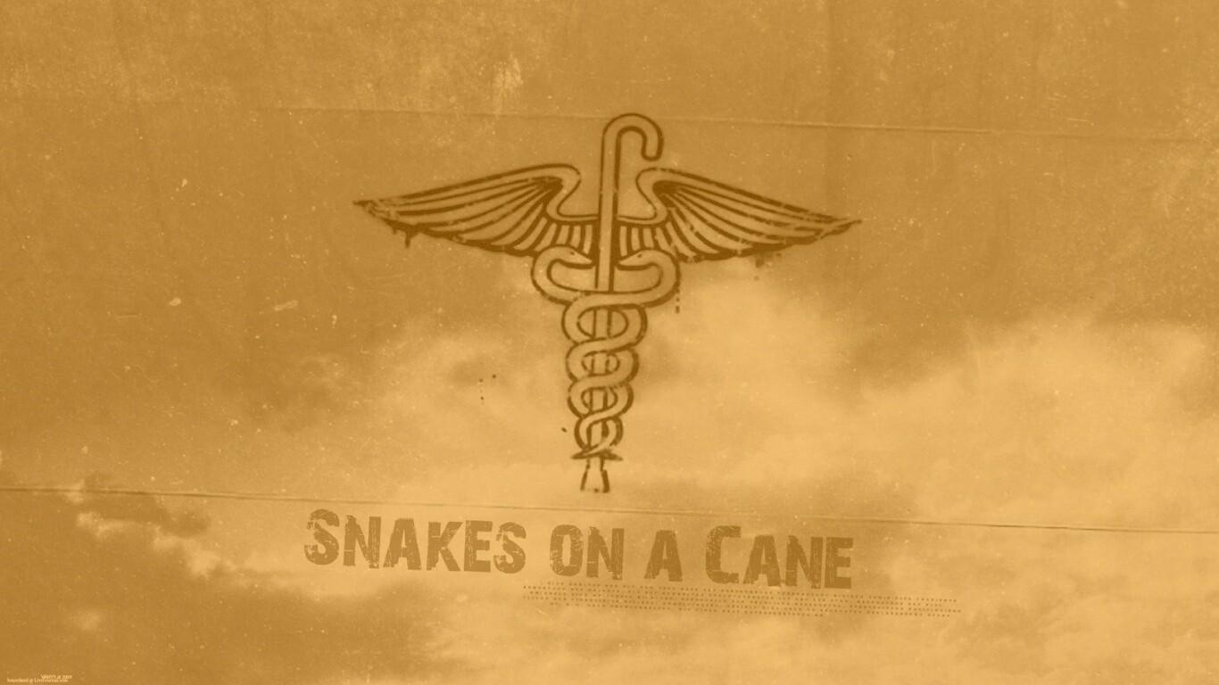 Змеи на трости обои