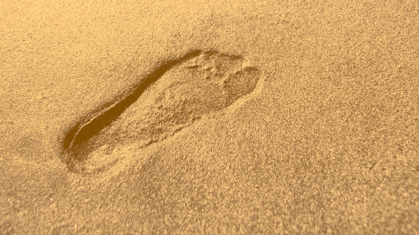 Отпечаток ноги обои